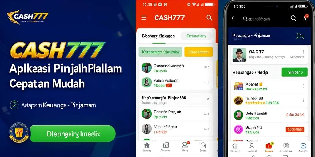 Antarmuka aplikasi CASH777 mudah digunakan untuk pengajuan pinjaman.