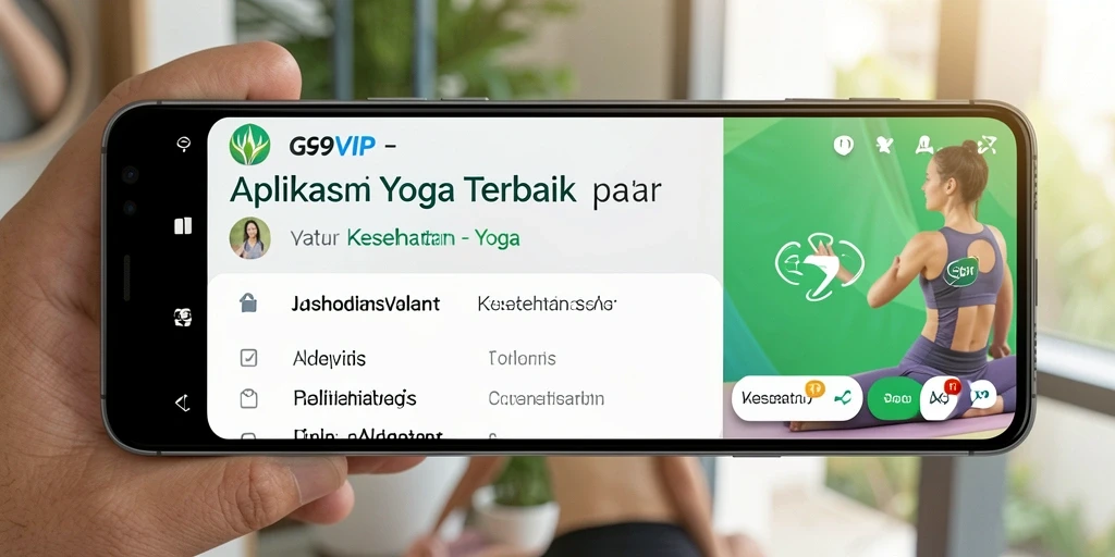 Antarmuka G9VIP menampilkan sesi latihan Yoga yang menarik dan interaktif.