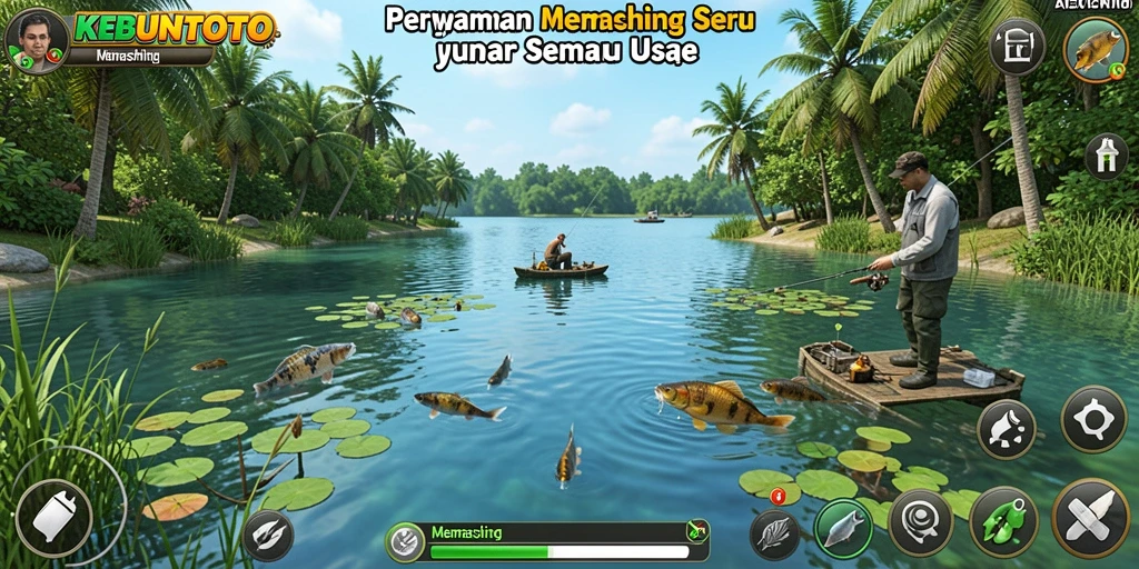 Tampilan antarmuka memancing yang menarik dan intuitif di KEBUNTOTO.