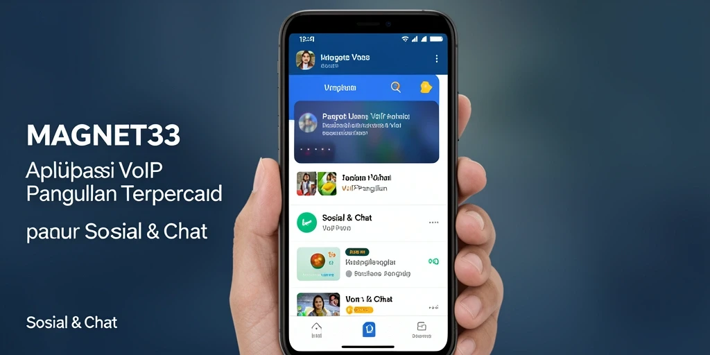 Tampilan antarmuka pengguna MAGNET33 untuk VoIP Panggilan.