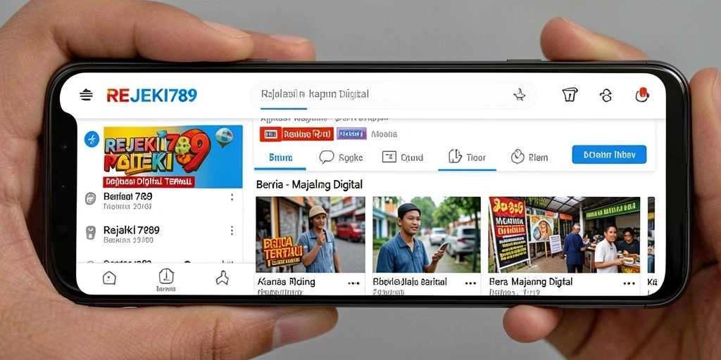 Tampilan antarmuka utama aplikasi REJEKI789 yang bersih dan modern.