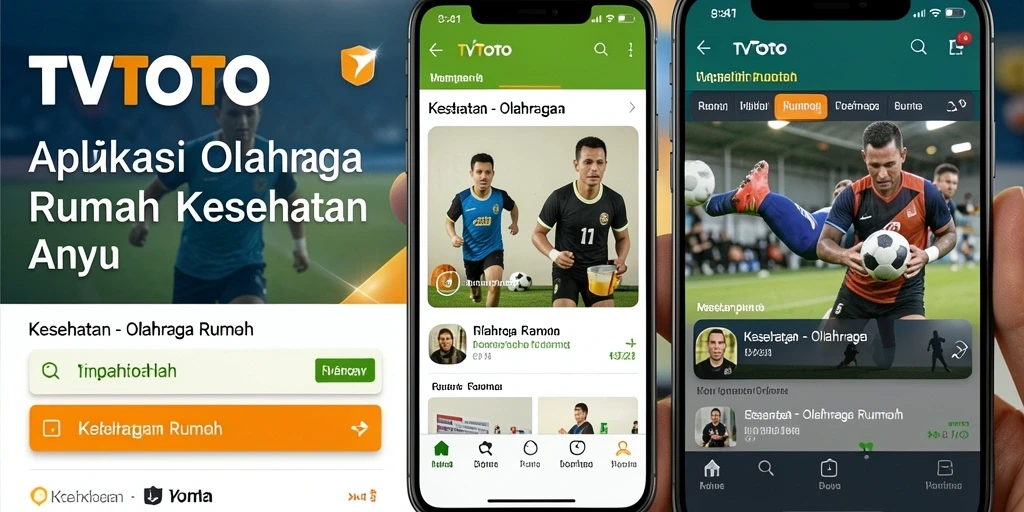 Antarmuka user-friendly TVTOTO untuk latihan olahraga rumah.