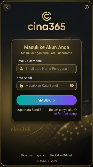 Panduan Masuk Akun cina365 untuk Pengguna Android